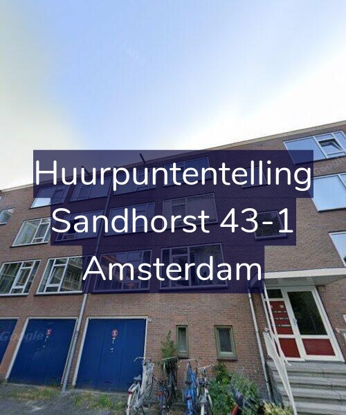 Foto gevel Huurpuntentelling voor Sandhorst 43-1, Amsterdam