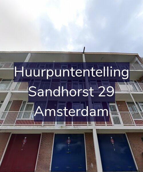 Foto gevel Huurpuntentelling voor Sandhorst 29, Amsterdam