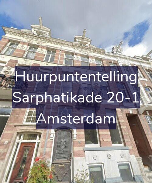 Foto gevel Huurpuntentelling voor Sarphatikade 20-1, Amsterdam