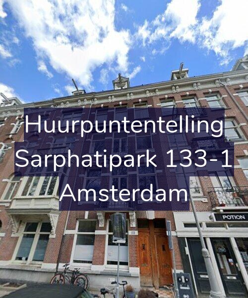 Foto gevel Huurpuntentelling voor Sarphatipark 133-1, Amsterdam