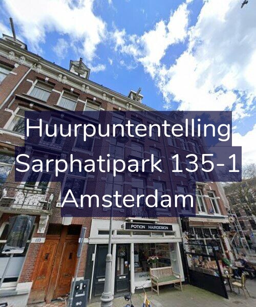 Foto gevel Huurpuntentelling voor Sarphatipark 135-1, Amsterdam