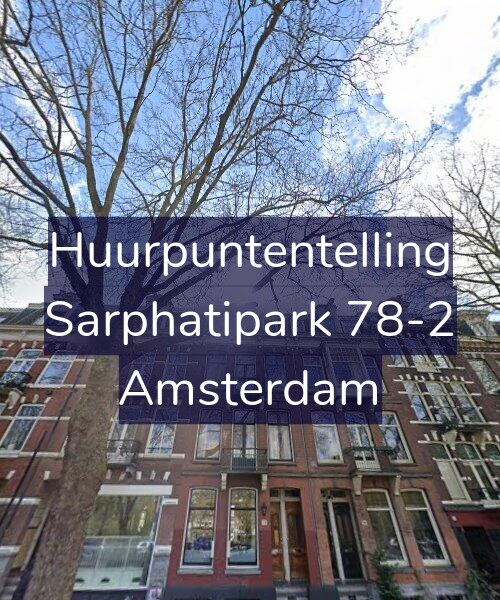 Foto gevel Huurpuntentelling voor Sarphatipark 78-2, Amsterdam