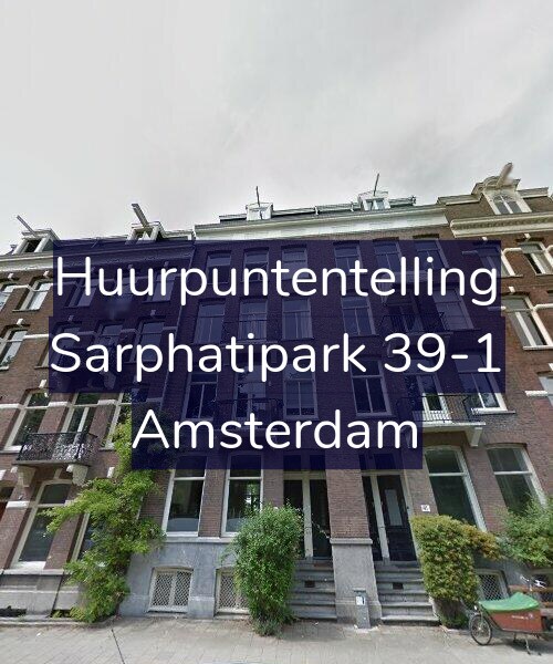 Foto gevel Huurpuntentelling voor Sarphatipark 39-1, Amsterdam