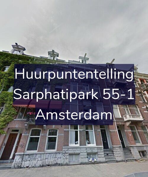 Foto gevel Huurpuntentelling voor Sarphatipark 55-1, Amsterdam