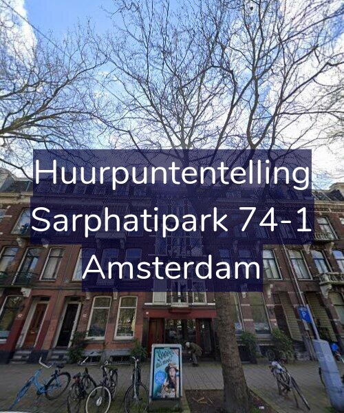 Foto gevel Huurpuntentelling voor Sarphatipark 74-1, Amsterdam