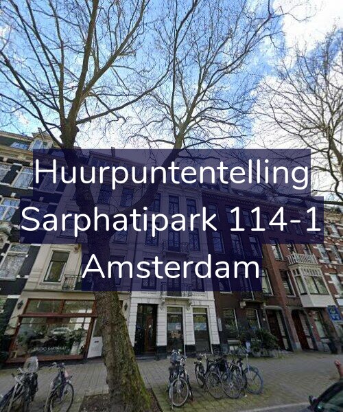 Foto gevel Huurpuntentelling voor Sarphatipark 114-1, Amsterdam