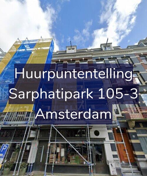 Foto gevel Huurpuntentelling voor Sarphatipark 105-3, Amsterdam