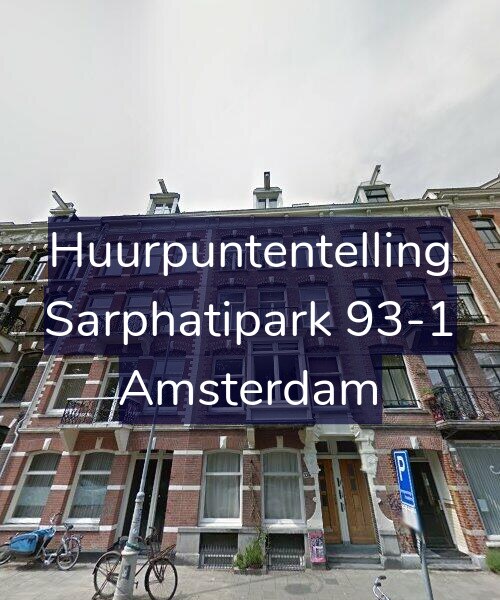 Foto gevel Huurpuntentelling voor Sarphatipark 93-1, Amsterdam