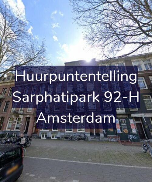 Foto gevel Huurpuntentelling voor Sarphatipark 92-H, Amsterdam
