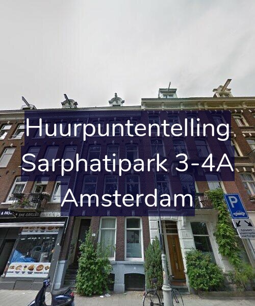Foto gevel Huurpuntentelling voor Sarphatipark 3-4A, Amsterdam