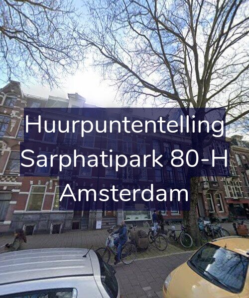Foto gevel Huurpuntentelling voor Sarphatipark 80-H, Amsterdam