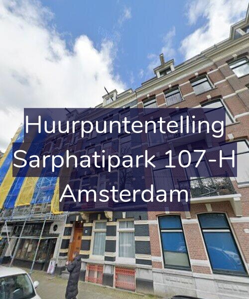Foto gevel Huurpuntentelling voor Sarphatipark 107-H, Amsterdam