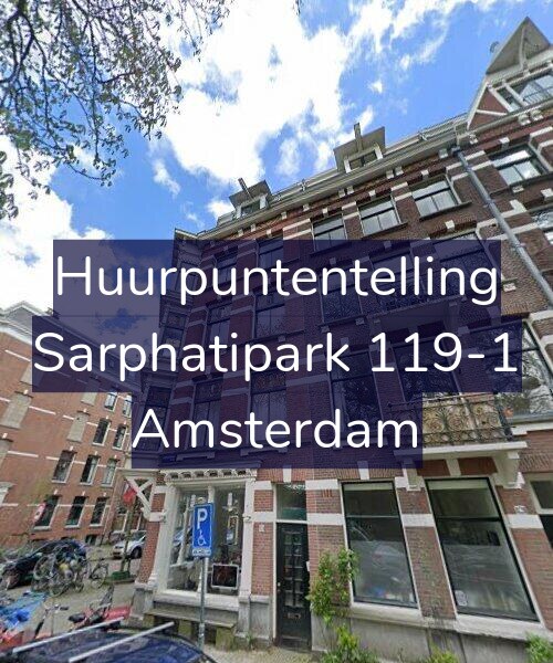 Foto gevel Huurpuntentelling voor Sarphatipark 119-1, Amsterdam