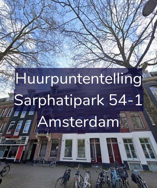 Foto gevel Huurpuntentelling voor Sarphatipark 54-1, Amsterdam