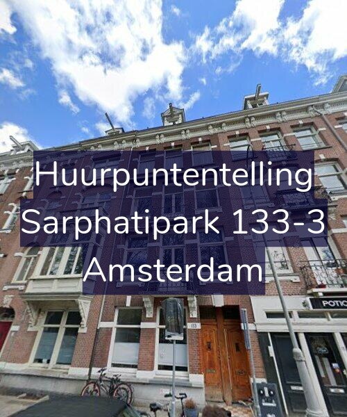 Foto gevel Huurpuntentelling voor Sarphatipark 133-3, Amsterdam