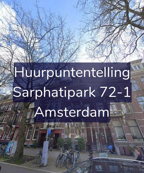 Foto gevel Huurpuntentelling voor Sarphatipark 72-1, Amsterdam