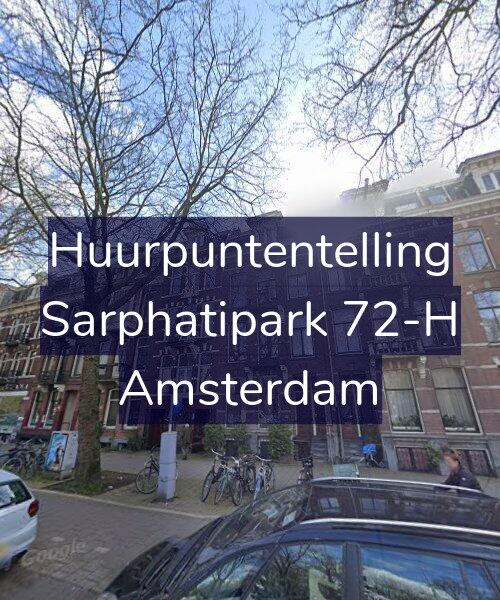 Foto gevel Huurpuntentelling voor Sarphatipark 72-H, Amsterdam