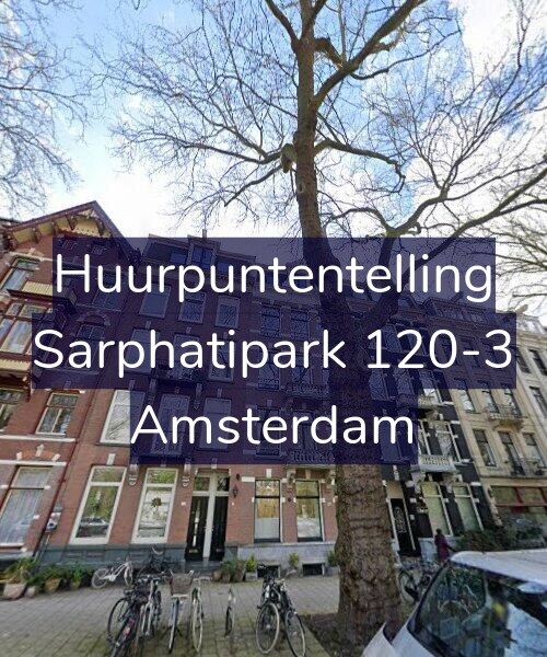 Foto gevel Huurpuntentelling voor Sarphatipark 120-3, Amsterdam