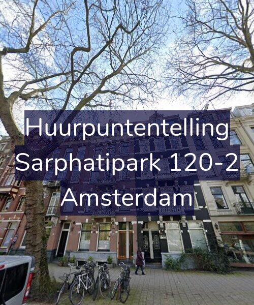 Foto gevel Huurpuntentelling voor Sarphatipark 120-2, Amsterdam