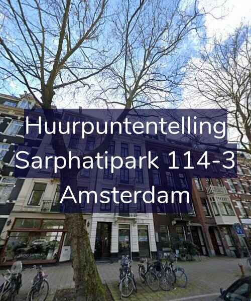 Foto gevel Huurpuntentelling voor Sarphatipark 114-3, Amsterdam