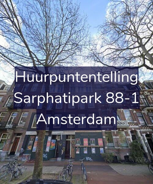 Foto gevel Huurpuntentelling voor Sarphatipark 88-1, Amsterdam