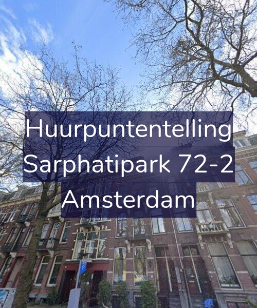 Foto gevel Huurpuntentelling voor Sarphatipark 72-2, Amsterdam