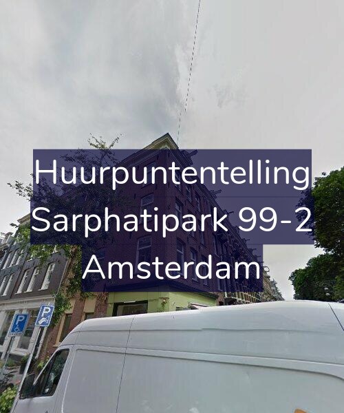 Foto gevel Huurpuntentelling voor Sarphatipark 99-2, Amsterdam