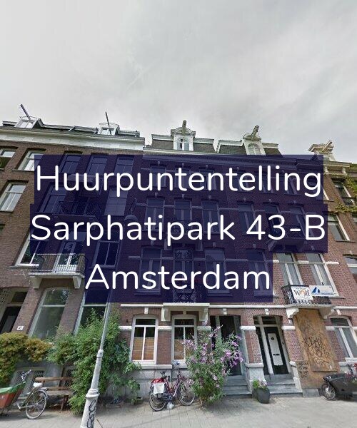 Foto gevel Huurpuntentelling voor Sarphatipark 43-B, Amsterdam