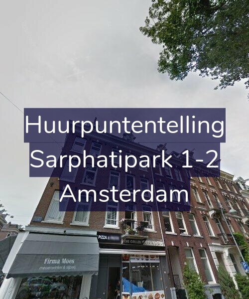 Foto gevel Huurpuntentelling voor Sarphatipark 1-2, Amsterdam