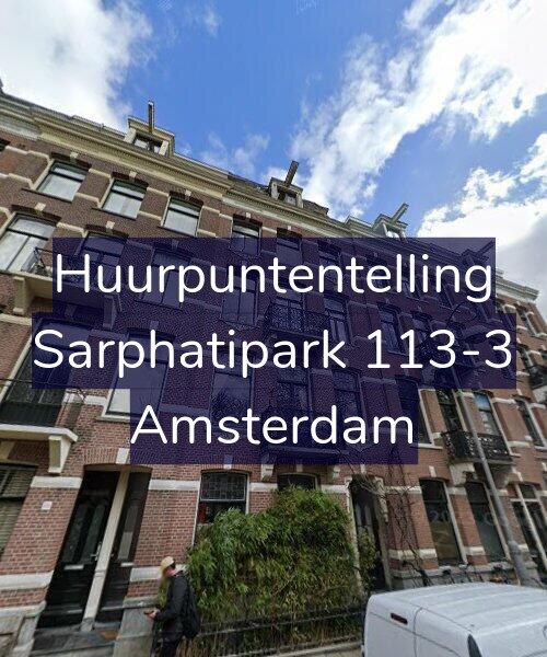 Foto gevel Huurpuntentelling voor Sarphatipark 113-3, Amsterdam