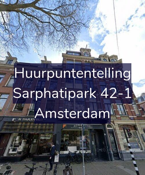 Foto gevel Huurpuntentelling voor Sarphatipark 42-1, Amsterdam
