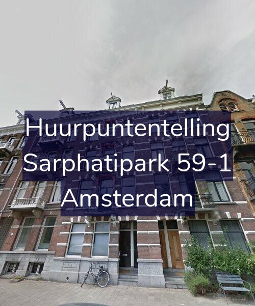 Foto gevel Huurpuntentelling voor Sarphatipark 59-1, Amsterdam