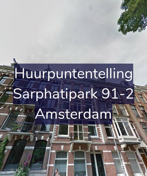 Foto gevel Huurpuntentelling voor Sarphatipark 91-2, Amsterdam