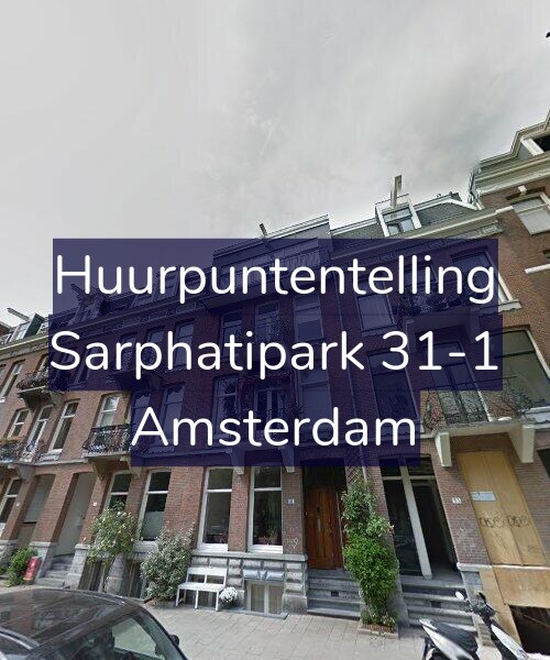 Foto gevel Huurpuntentelling voor Sarphatipark 31-1, Amsterdam