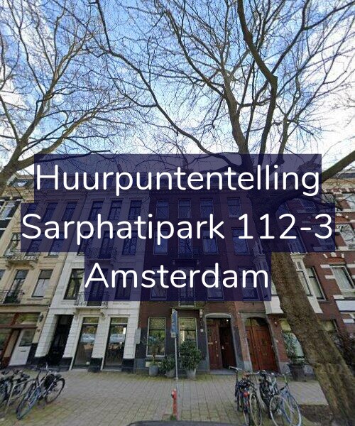 Foto gevel Huurpuntentelling voor Sarphatipark 112-3, Amsterdam
