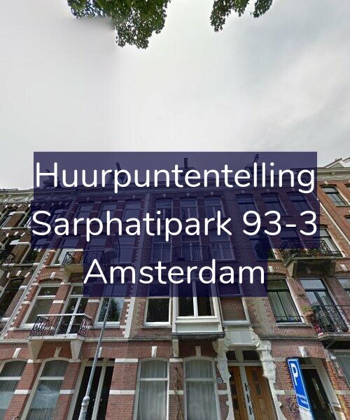 Foto gevel Huurpuntentelling voor Sarphatipark 93-3, Amsterdam