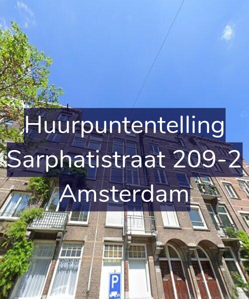 Foto gevel Huurpuntentelling voor Sarphatistraat 209-2, Amsterdam