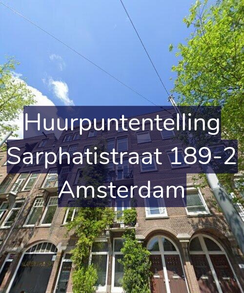 Foto gevel Huurpuntentelling voor Sarphatistraat 189-2, Amsterdam