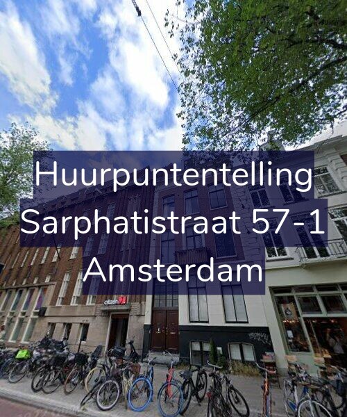 Foto gevel Huurpuntentelling voor Sarphatistraat 57-1, Amsterdam