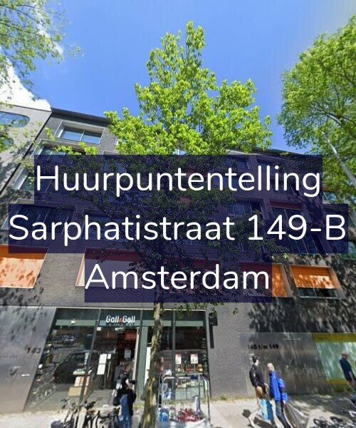 Foto gevel Huurpuntentelling voor Sarphatistraat 149-B, Amsterdam