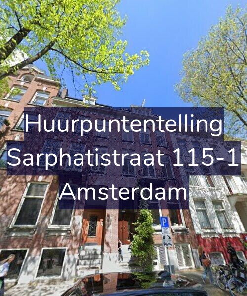Foto gevel Huurpuntentelling voor Sarphatistraat 115-1, Amsterdam