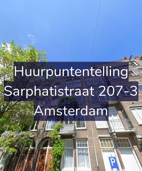 Foto gevel Huurpuntentelling voor Sarphatistraat 207-3, Amsterdam