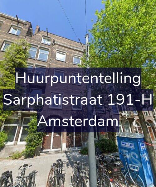 Foto gevel Huurpuntentelling voor Sarphatistraat 191-H, Amsterdam