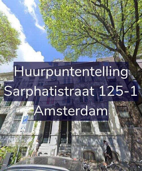 Foto gevel Huurpuntentelling voor Sarphatistraat 125-1, Amsterdam