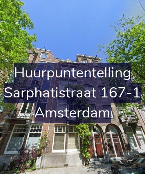 Foto gevel Huurpuntentelling voor Sarphatistraat 167-1, Amsterdam