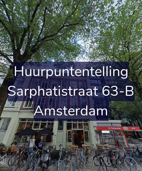 Foto gevel Huurpuntentelling voor Sarphatistraat 63-B, Amsterdam