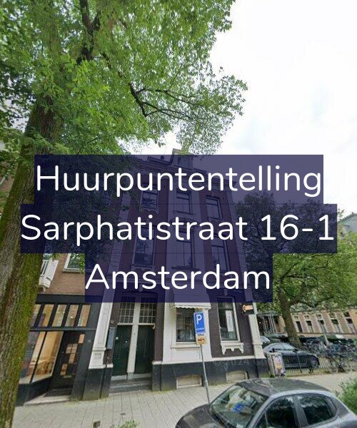 Foto gevel Huurpuntentelling voor Sarphatistraat 16-1, Amsterdam
