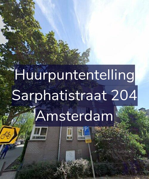 Foto gevel Huurpuntentelling voor Sarphatistraat 204, Amsterdam