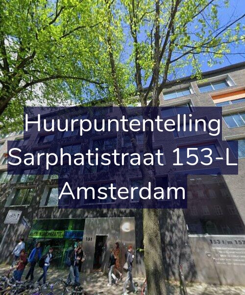 Foto gevel Huurpuntentelling voor Sarphatistraat 153-L, Amsterdam
