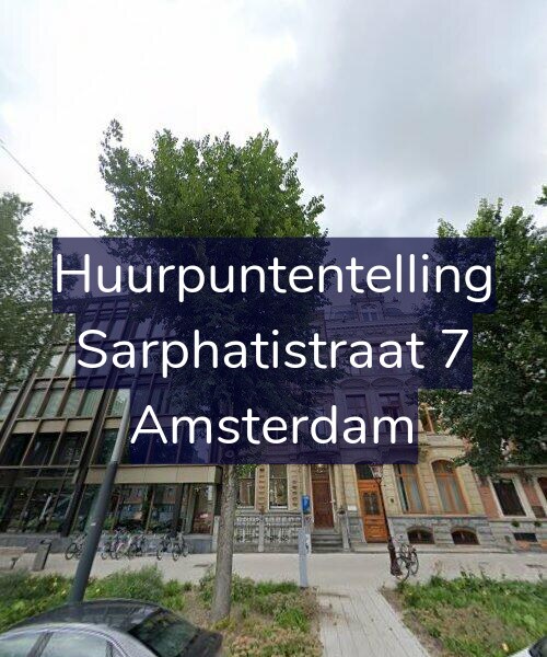 Foto gevel Huurpuntentelling voor Sarphatistraat 7, Amsterdam